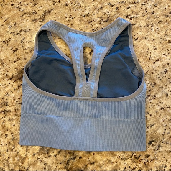 Tahari Sport Blue Camo Print Sports Bra Active Top - Picture 7 of 7